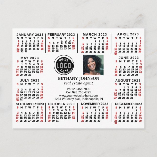 Kalender 2023 (se beskrivning för nyaste version) vykort (Framsida)