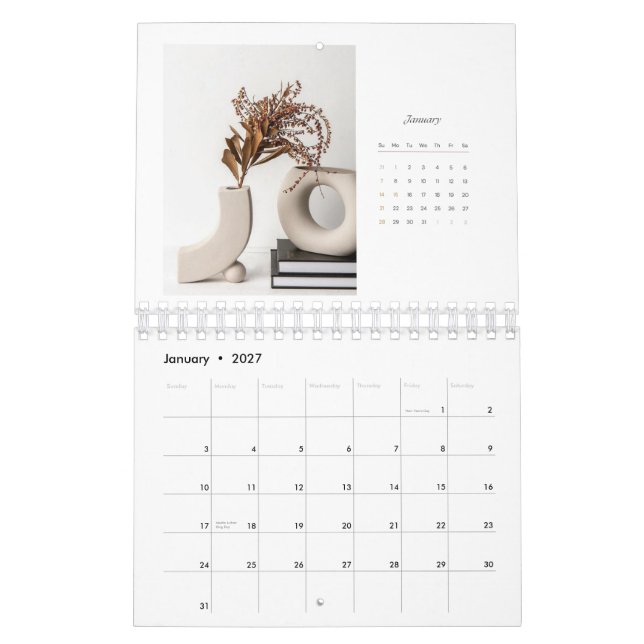 Kalender 2024 - modern minimikalender 2024 (Jan 2027)