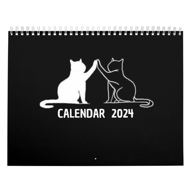 Kalender 2024 - svartvitt kalendern 2024 (Omslag)