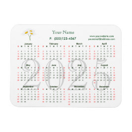 Kalender 2025 för affärsmagnet magnet