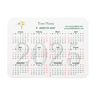 Kalender 2025 för affärsmagnet magnet