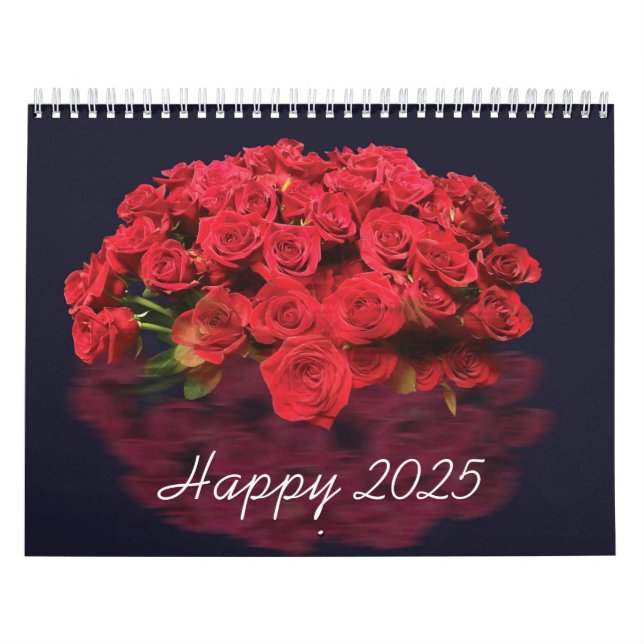Kalender 2025 röd ros (Omslag)