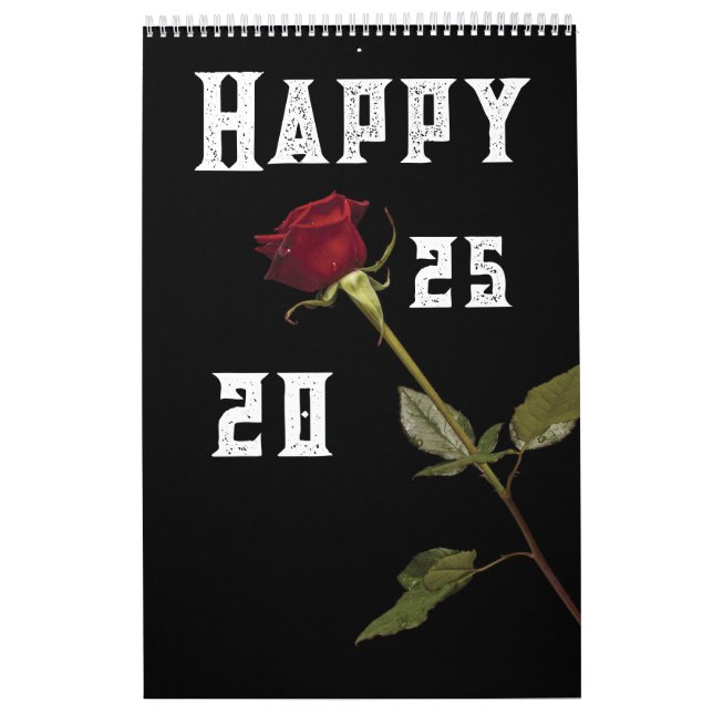 Kalender 2025 röd ros (Omslag)