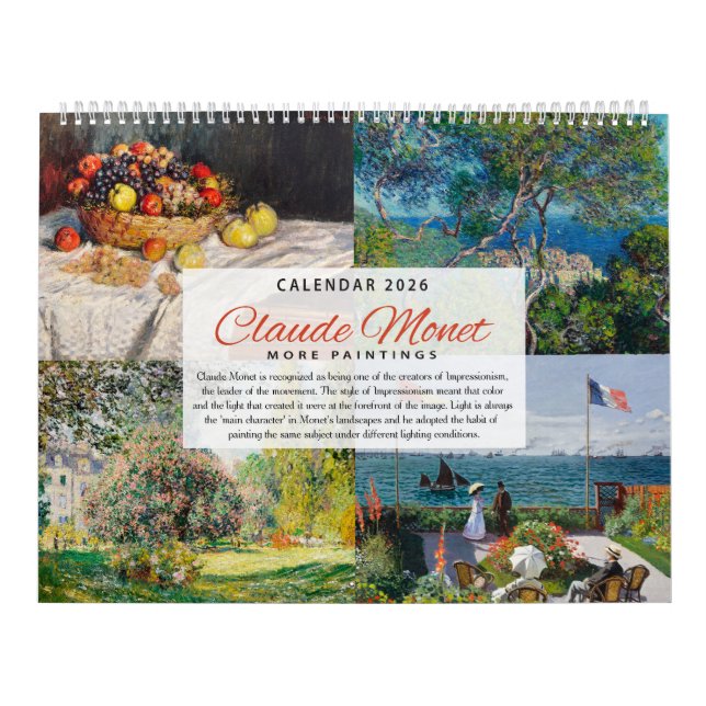 Kalender 2026 - Claude Monet 2 - Impressionism (Omslag)