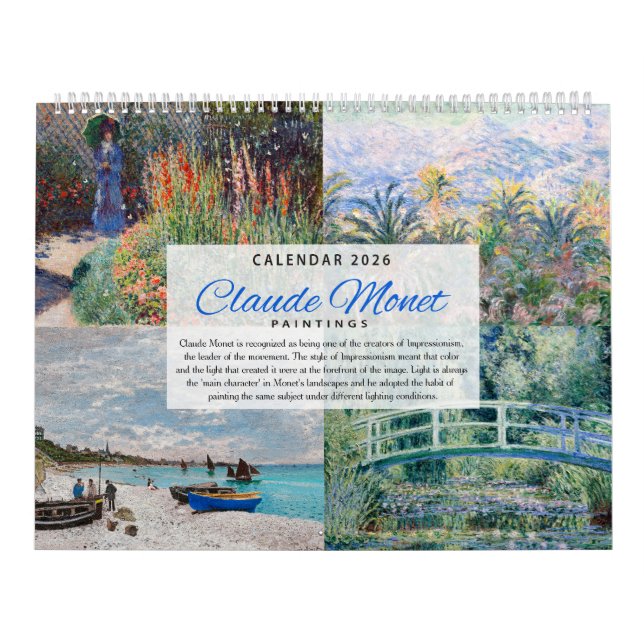 Kalender 2026 - Claude Monet - Impressionism (Omslag)