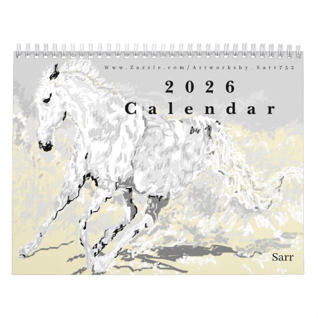 Kalender 2026 Djur av Sarr (Omslag)