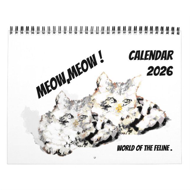 Kalender 2026 : Kärlek till det kattdjur  (Omslag)