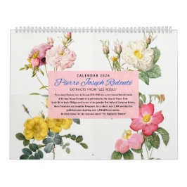 Kalender 2026 - Les Ro - P.J. Redouté