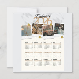 Kalender 2026 magnetisk inbjudningskort