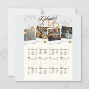 Kalender 2026 magnetisk inbjudningskort