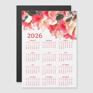 Kalender 2026 med blommor