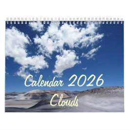 Kalender 2026 med Helgdagar - moln
