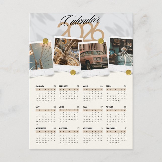 Kalender 2026 vykort (Framsida)