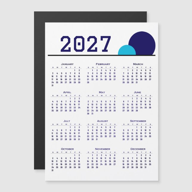 Kalender 2027 (Fram/baksida)