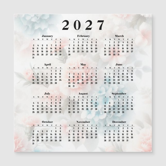 Kalender 2027 Blommor (Framsida)