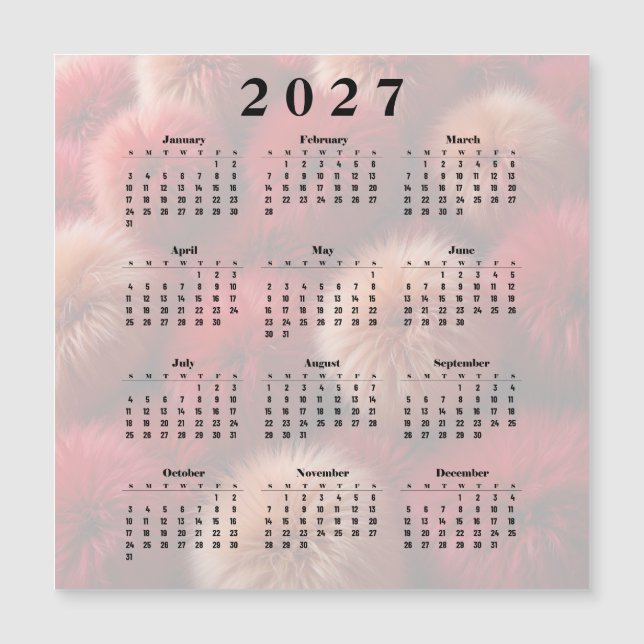 Kalender 2027 Fluffiga bollar (Framsida)