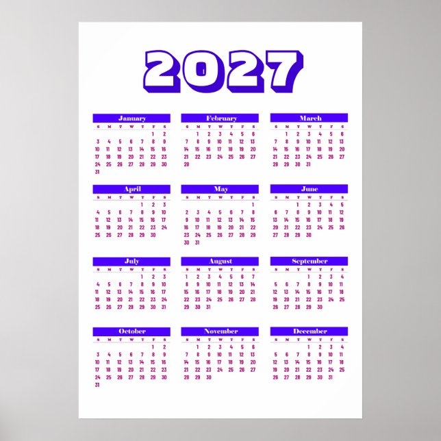 Kalender 2027 poster (Framsidan)