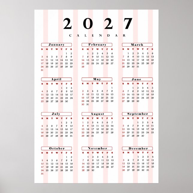 Kalender 2027 poster (Framsidan)
