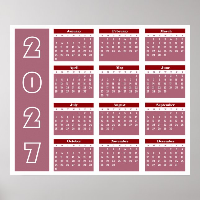 Kalender 2027 poster (Framsidan)