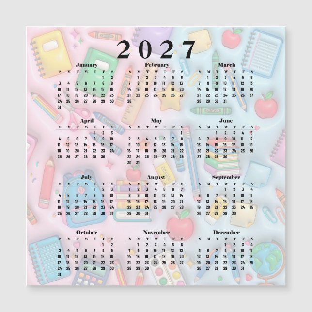 Kalender 2027 skola (Framsida)
