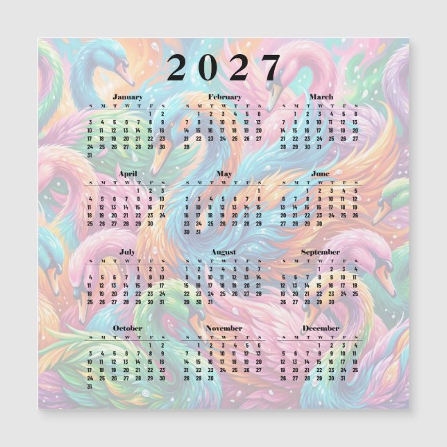 Kalender 2027 Svanar (Framsida)