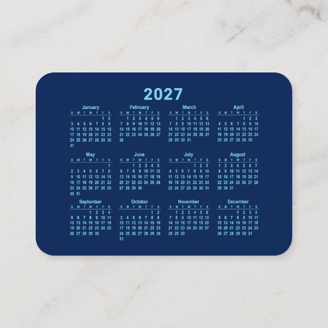 Kalender 2027 visitkort (Baksida)
