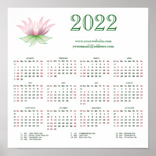 Kalender 202 för företag, lägg till din logotyp, w poster