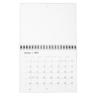 Kalender | 5,5" x 7" Två sidor Liten Svart