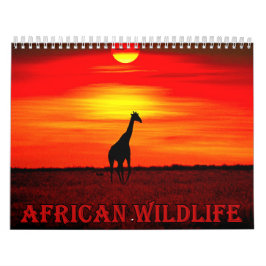 Kalender afrikansk vilda djur