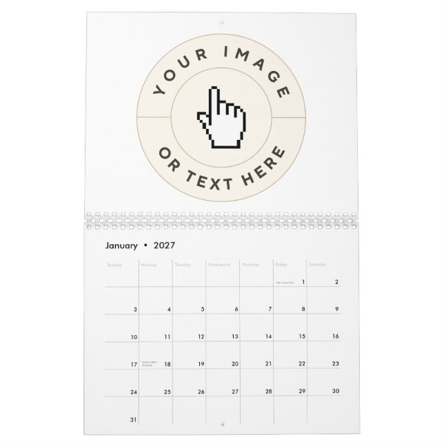 Kalender - Anpassningsbar (lägg till bild/text) (Jan 2027)