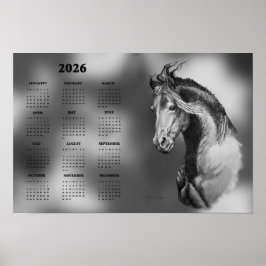 Kalender, Årlig Vacker Hingst Häst Affisch