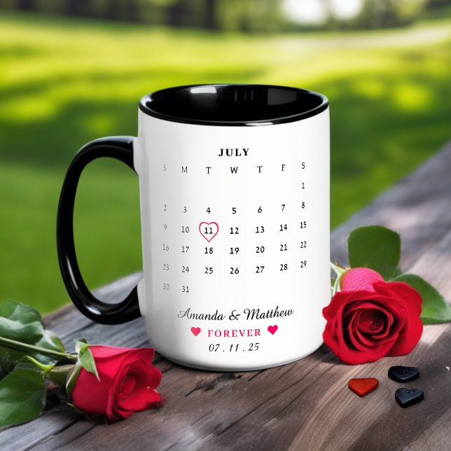 Kalender - Årsdag Alla hjärtans dag Mugg (Skapare uppladdad)