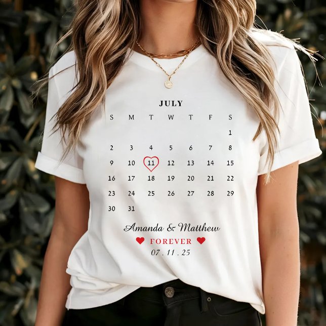 Kalender - Årsdag Alla hjärtans dag T Shirt (Skapare uppladdad)