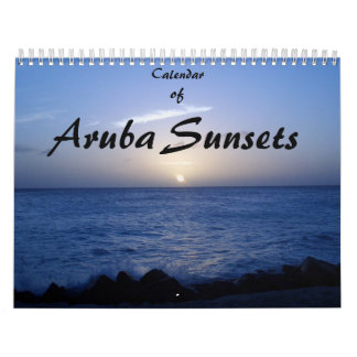 Kalender av Aruba solnedgångar