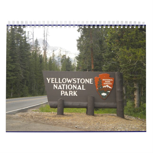 Kalender av den Yellowstone nationalparken (Omslag)