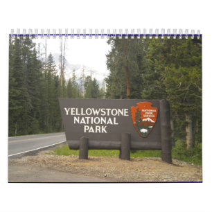 Kalender av den Yellowstone nationalparken