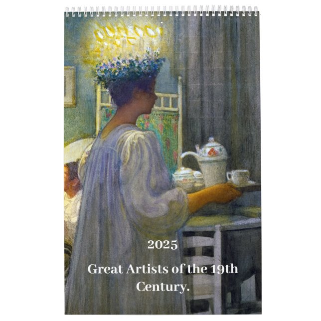 Kalender av stora konstnärer från 1800-talet (Omslag)