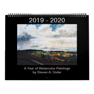 Kalender av vattenfärgmålningar av Steven Givler