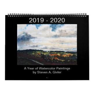 Kalender av vattenfärgmålningar av Steven Givler