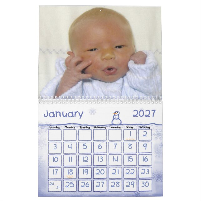 Kalender-Cover, Noahs första år Kalender (Jan 2027)