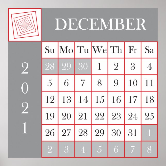 kalender december 2021 poster (Framsidan)