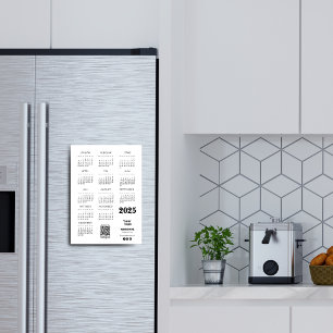 Kalender Deutsch 2025 års Fullt - kalenderkod Qr Magnetisk Inbjudningskort