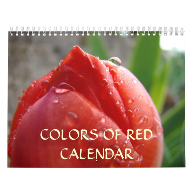 KALENDER Färger av RÖDA KALENDRAR Blommiga Träd (Omslag)