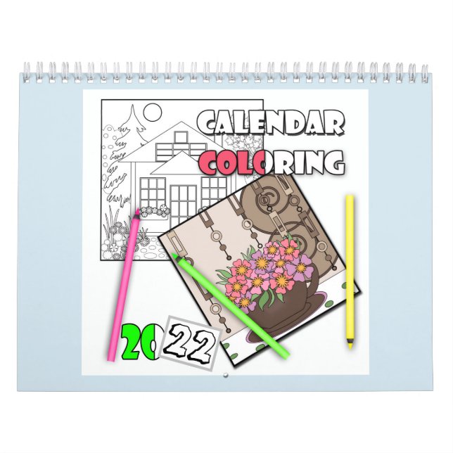 Kalender, färgning 2018 kalender (Omslag)