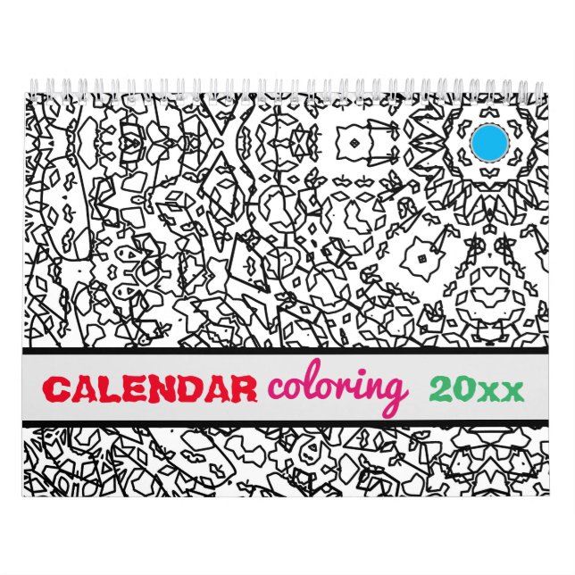 Kalender, färgning av bok, färgning av bokar kalender (Omslag)