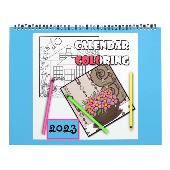 Kalender, färgning kalender (Omslag)