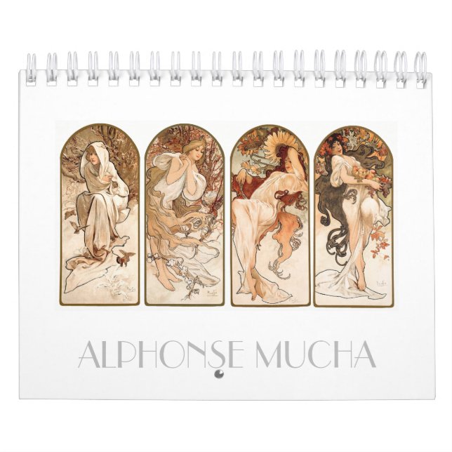 KALENDER: FINA ART : ALPHONSE MUCHA KALENDER (Omslag)
