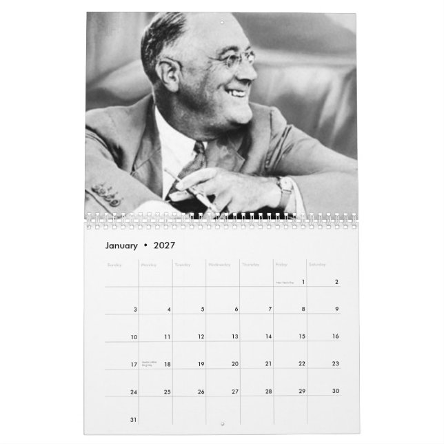 Kalender för 12 demokratisk presidenter (Jan 2027)