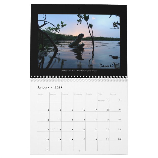 kalender för 16 månadvinnarear (Jan 2027)