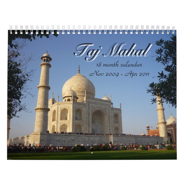 kalender för 18 månad för taj mahal (Omslag)
